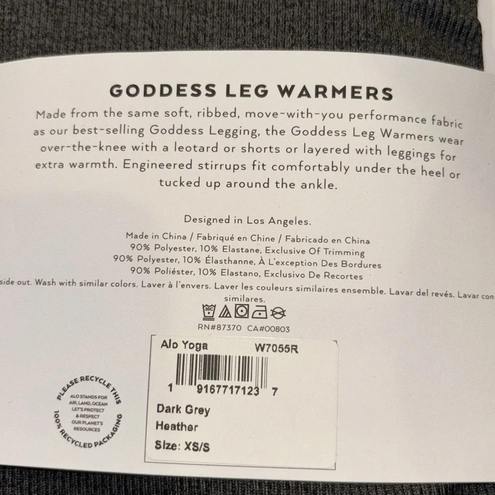 ALO YOGA | ✨NEW✨ Goddess Leg Warmers in Dark Grey Heather